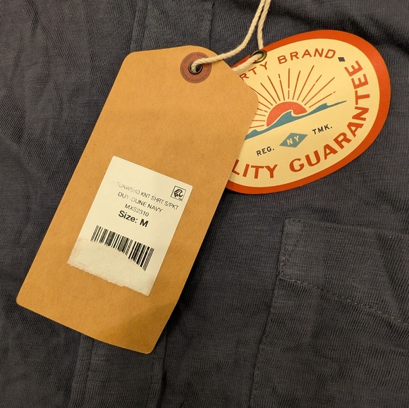 NWT Faherty Sunwashed Knit Organic Cotton Short Sleeve Shirt Nevy Men's Size Med - Picture 4 of 8